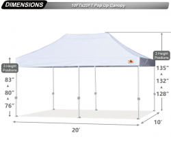 Tent 10'x20' (Commercial Pop-up)