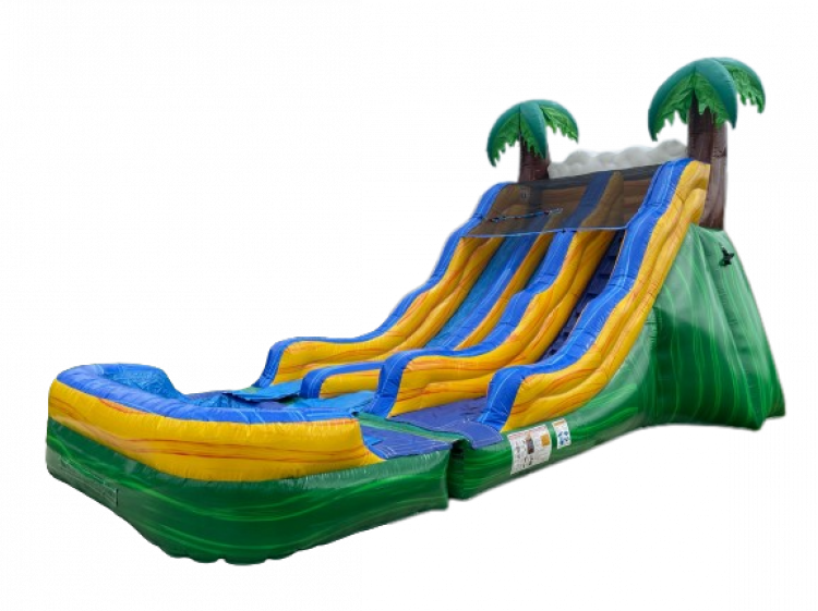 17 ft. 2-Lane Tropical Wave Water Slide 17 (Wet)