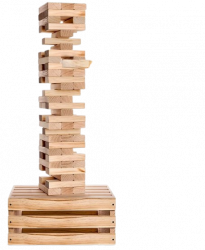 Giant Tumbling Block Tower (Just Like Jenga) (Medium 2.5 ft 