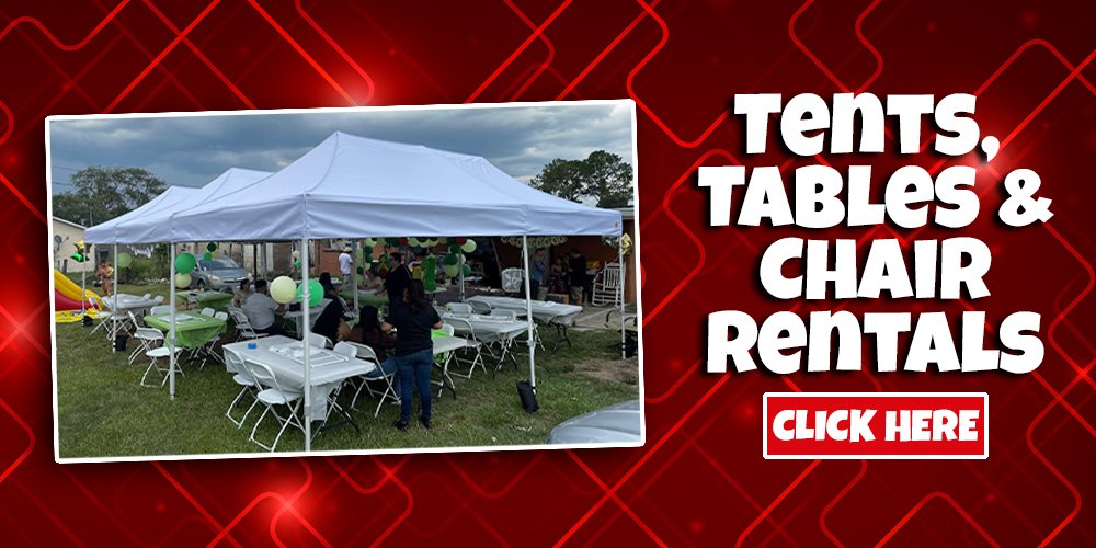 tents tables chair rentals Bounce house rental in Dundee, Florida