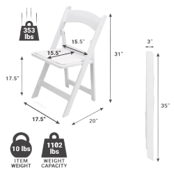 white resin folding chair 01 removebg preview 1700982266 Chair - White Resin Padded