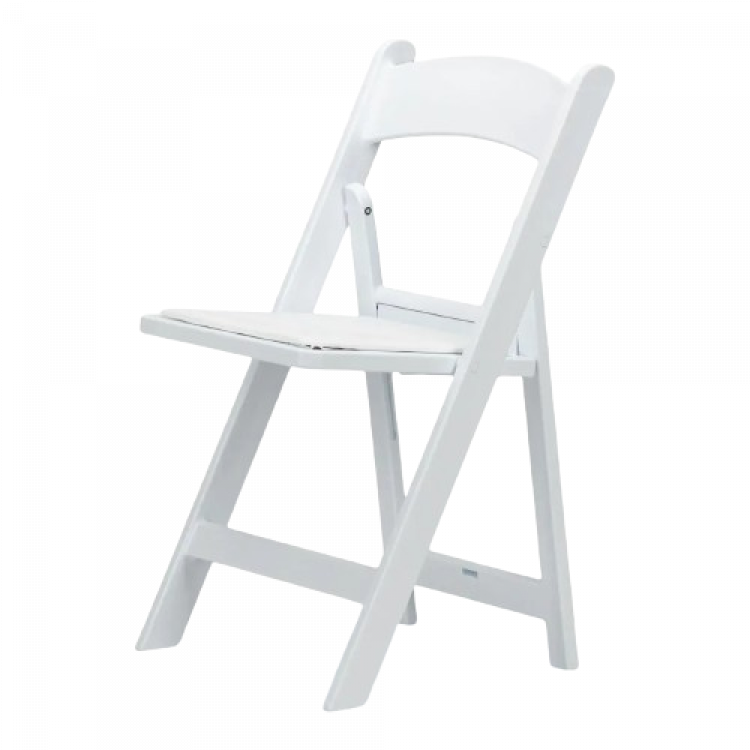 Chair - White Resin Padded