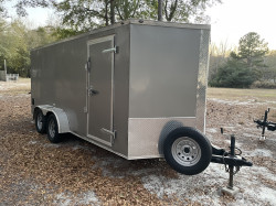 7x16 Tandem Axle Enclosed Trailer